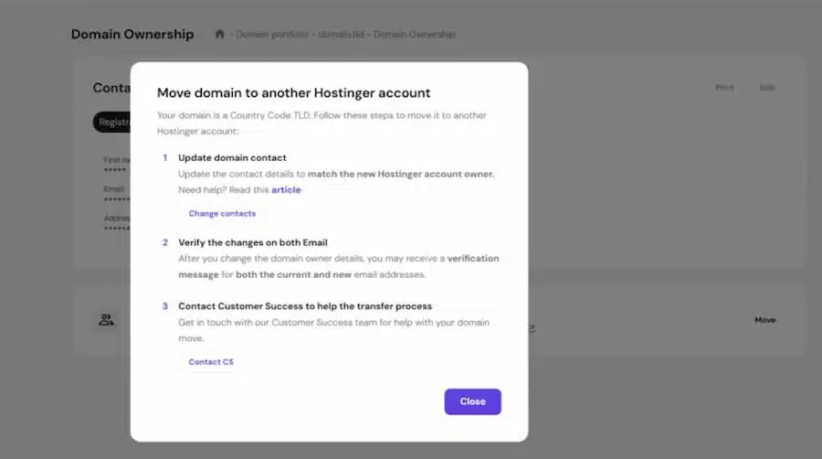 كيفية نقل الدومين